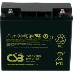 CSB Battery EVX 12200 EVX12200 olověný akumulátor 12 V 20 Ah olověný se skelným rounem (š x v x h) 181 x 167 x 76 mm šroubované M5 odolné proti více cyklům,