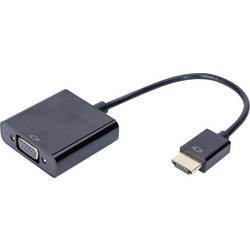 Digitus DA-70461 HDMI / VGA adaptér [1x HDMI zástrčka - 1x VGA zásuvka, jack zásuvka 3,5 mm] černá 10.00 cm