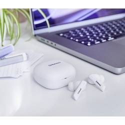 Intenso Buds Pro T502HAE weiß špuntová sluchátka (In Ear) Bluetooth® bílá Potlačení hluku odolná vůči vodě mobil