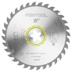 Festool HW 190x2,6 FF W32 492048 pilový kotouč 190 mm Počet zubů (na palec): 32 1 ks