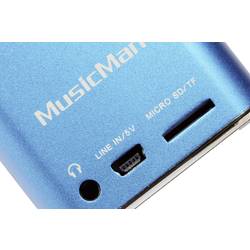 mini reproduktor Technaxx MusicMan Mini AUX, SD paměť. karta, USB modrá