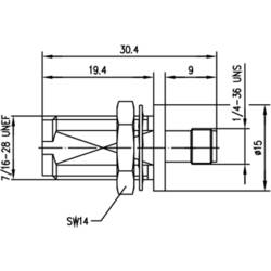 Telegärtner 100023868 100023868 koaxiální adaptér TNC zásuvka - SMA zásuvka 1 ks