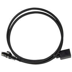 LogiLink CQX053S RJ45 síťové kabely, propojovací kabely CAT 6A S/FTP 2.00 m černá samozhášecí, bez halogenů, stínění pletivem 1 ks