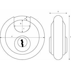 ABUS 20317 6 visací zámek 51 mm, nerezová ocel, mosaz