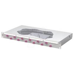 Metz Connect OpDAT fix2 Patchfeld splice 12xLC-D OM4 patch panel 483 mm (19) Kabel 1 U světle šedá osazený