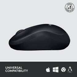 Logitech M220 Silent optická myš, přenos bezdrátový, 3 tlačítko, 1000 dpi, černá