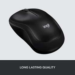 Logitech M220 Silent optická myš, přenos bezdrátový, 3 tlačítko, 1000 dpi, černá