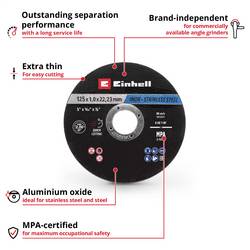 Einhell 711442 sada řezných kotoučů 125 mm 10 ks kov, nerezová ocel, ocel, list