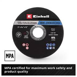 Einhell 711442 sada řezných kotoučů 125 mm 10 ks kov, nerezová ocel, ocel, list