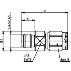 Telegärtner 100024795 100024795 HF adaptér SMA zásuvka - SMA zástrčka 1 ks