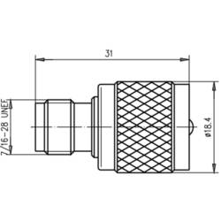 Telegärtner 100023858 100023858 koaxiální adaptér TNC zásuvka - UHF zástrčka 1 ks