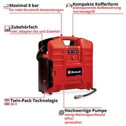Einhell Power X-Change TE-AC 36/8 Li OF, 4020440, kompresor, 8 bar