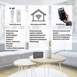 TFA Dostmann VIEW BREEZE 35.8001.01 internetová meteostanice Předpověď pro s WiFi 7 dní Počet senzorů (max.) 50