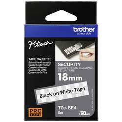 etikety Brother TZe, TZ TZe-SE4 Barva pásky: bílá Barva písma:černá 18 mm 8 m