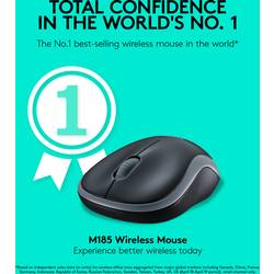 Logitech M185 optická myš, přenos bezdrátový, 3 tlačítko, 1000 dpi, modrá