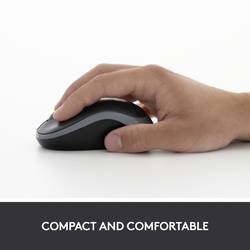 Logitech M185 optická myš, přenos bezdrátový, 3 tlačítko, 1000 dpi, modrá