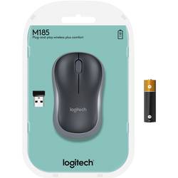 Logitech M185 optická myš, přenos bezdrátový, 3 tlačítko, 1000 dpi, modrá