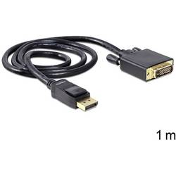 Delock DisplayPort / DVI kabelový adaptér Konektor DisplayPort, DVI-D 24+1pol. Zástrčka 1.00 m černá 82590 Kabel DisplayPort