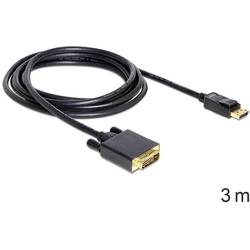 Delock DisplayPort / DVI kabelový adaptér Konektor DisplayPort, DVI-D 24+1pol. Zástrčka 3.00 m černá 82592 Kabel DisplayPort