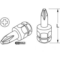 KS Tools 503.8102 503.8102 křížový bit PH 1 speciální ocel niklováno 1 ks