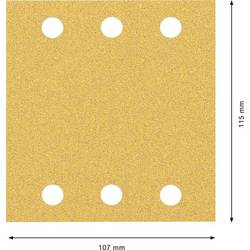 Bosch Accessories 2608901668 Brusný papír pro oscilační brusku Zrnitost 60, 120, 180 (d x š) 107 mm x 115 mm 1 sada