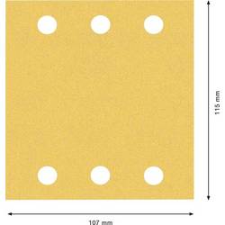 Bosch Accessories 2608901657 Brusný papír pro oscilační brusku Zrnitost 120 (d x š) 107 mm x 115 mm 50 ks