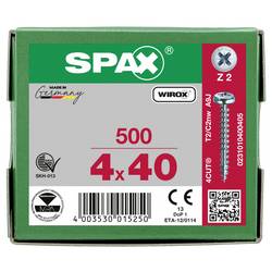 SPAX 0231010400405 půlkulaté šrouby 4 mm 40 mm křížová drážka Pozidriv ocel 500 ks