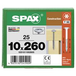 SPAX 0251011002605 talířové šrouby 10 mm 260 mm T-STAR plus ocel 25 ks