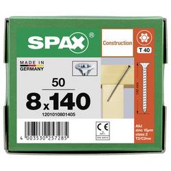 SPAX 1201010801405 šroub ze zápustnou hlavou 8 mm 140 mm T-STAR plus ocel 50 ks