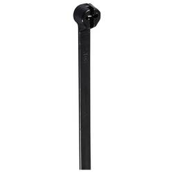 TRU COMPONENTS TC-12814196, stahovací pásky, 4.8 mm, 370 mm, černá, s kovovým jazýčkem, Stabilní vůči UV záření, 100 ks