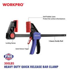 WorkPro WP232041 jednoruční svorka Rozpětí (max.):450 mm Vnější délka: 450 mm