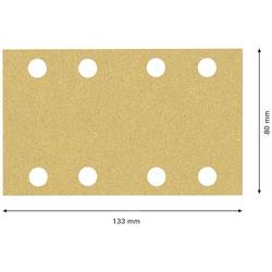 Bosch Accessories EXPERT C470 2608900878 brusný papír s otvory Zrnitost 60 (d x š) 133 mm x 80 mm 10 ks