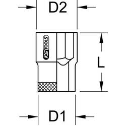 KS Tools 1171357 117.1357 12-hranný Nástrčný klíč izolovaná 5/8 5/8 1/2