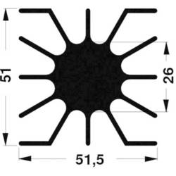Fischer Elektronik 10020386 SK 46 37,5 SA LED chladič 1.85 K/W (d x š x v) 51.5 x 51 x 37.5 mm