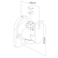 SpeaKa Professional držák na reproduktory naklápěcí, nakláněcí Vzdálenost od stěny (max.): 6.4 cm černá 1 pár