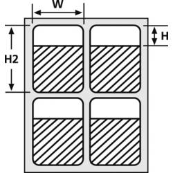 HellermannTyton 594-81104 TAG136LA4-1104-WHCL kabelové značení Helatag 25.40 x 19.05 mm Barva aktivního pole: bílá počet štítků: 1008