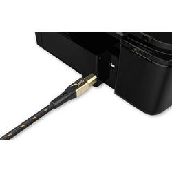 Oehlbach USB kabel USB 2.0 USB-A zástrčka, USB-B zástrčka 7.50 m černá/zlatá třížilový stíněný D1C9545