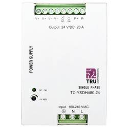 TRU COMPONENTS TC-13864572 síťový zdroj na DIN lištu 24 V/DC 20 A 480 W Počet výstupů:1 x Obsah 1 ks
