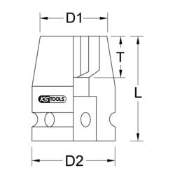 KS Tools 5151336 515.1336 rázový nástrčný klíč 36 mm