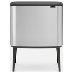 brabantia Bo Touch Bin 31 62 27 odpadkový koš, 34 l, ocel, (d x š x v) 312 x 540 x 680 mm, stříbrná, se separačním systémem, 1 ks