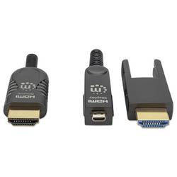 Manhattan HDMI kabel Zástrčka HDMI-A, Zástrčka HDMI Micro-D 50 m černá 355537 4K UHD HDMI kabel