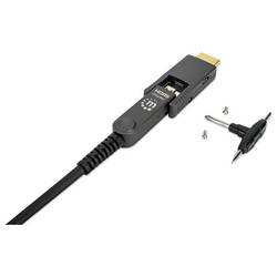 Manhattan HDMI kabel Zástrčka HDMI-A, Zástrčka HDMI Micro-D 50 m černá 355537 4K UHD HDMI kabel