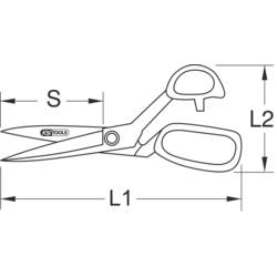 KS Tools 965.1302 univerzální nůžky 225 mm
