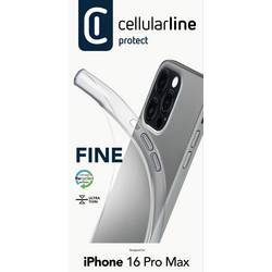 Cellularline Fine Case zadní kryt na mobil Apple iPhone 16 Pro Max transparentní odolné vůči nárazům FINECIPH16PRMT