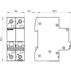 Siemens 5SL62166 5SL6216-6 elektrický jistič 16 A 400 V