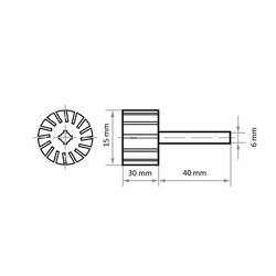 LUKAS-ERZETT A2500015306 Upínač nástrojů STZY pro brusné dutinky s násadou 15 x 30 mm, délka 6 mm, | tvrdá 5 ks