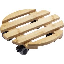 Metafranc WU0825330 Kolečkový podstavec pod květináč, materiál bambus, max. 60 kg, 74 mm