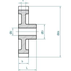 Reely polyacetal čelní ozubené kolo Typ modulu: 1.0 Ø otvoru: 10 mm Počet zubů: 80