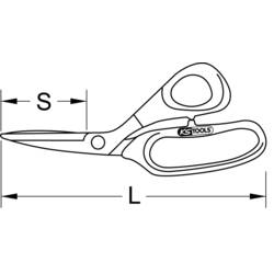 KS Tools 118.0011 univerzální nůžky 205 mm