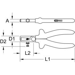 KS Tools 117.1271, NEW-47198, VDE, odizolovací kleště, 0.8 do 6 mm²